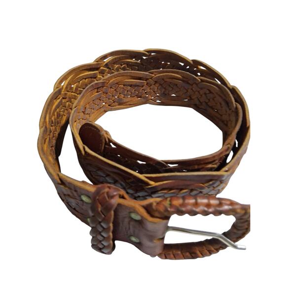 Vintage Y2K Weaved Leather Women's size 30"-32" Grunge Western Boho Casual Belt - Picture 7 of 12